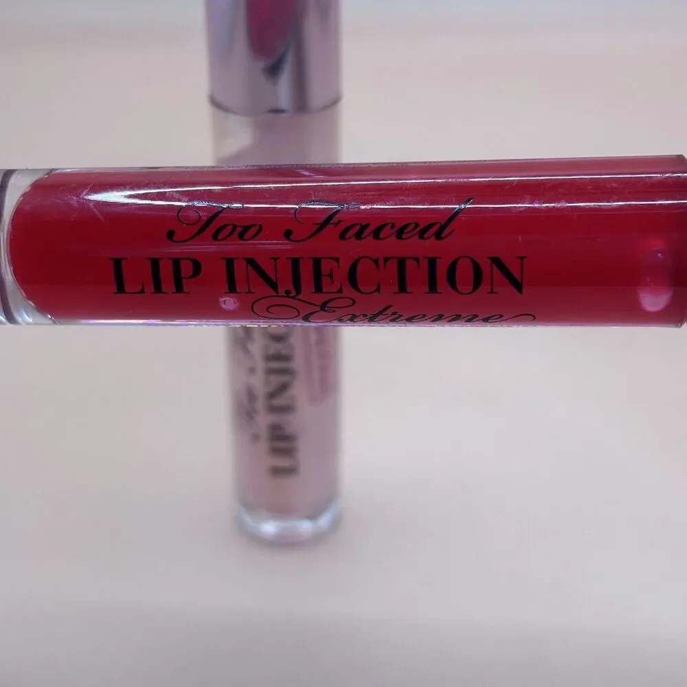 Too Faced Lip Injection Extreme  Strawberry Kiss & Maximum  Plump Lip Bundle set